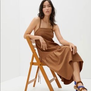 Everlane Pinafore Dress Ash Brown SZ 4